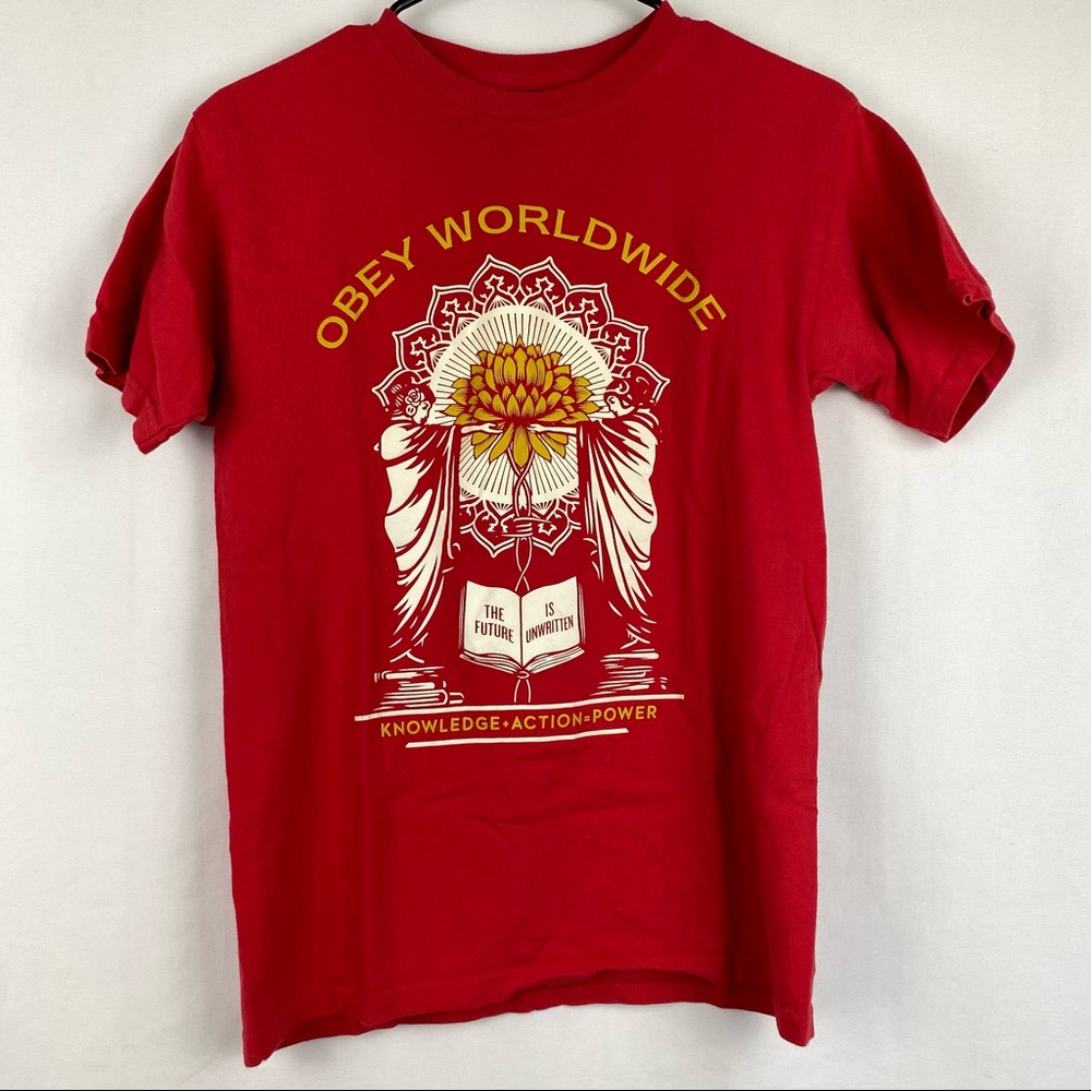 Red OBEY shirt
